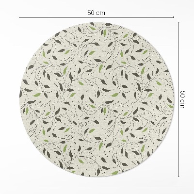 Pvc mat rond Kleine blaadjes van subtiele wijnstokken