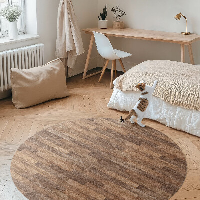 Vinyl vloerkleed rond Stijlvolle houten parketvloer