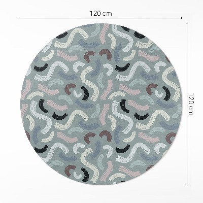 Rond pvc tapijt Abstracte retrolijnen