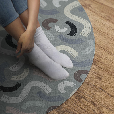 Rond pvc tapijt Abstracte retrolijnen