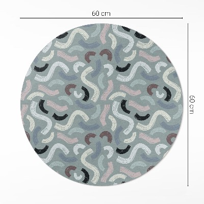 Rond pvc tapijt Abstracte retrolijnen