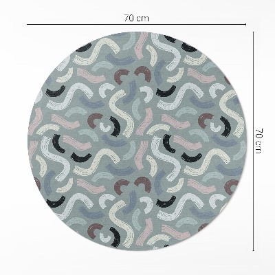 Rond pvc tapijt Abstracte retrolijnen