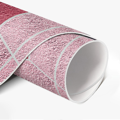 Rond pvc tapijt Zeshoekige tegels, imitatie pluche