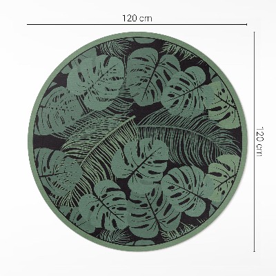 Vinyl vloerkleed rond Illustratie van tropische monsteraplanten