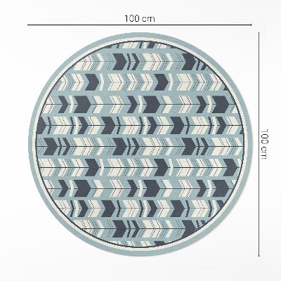 Pvc mat rond Boho pijlen Indiaas patroon