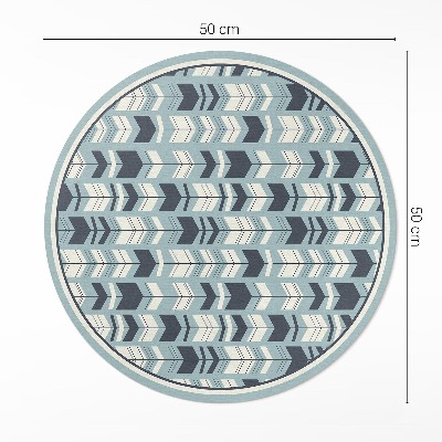 Pvc mat rond Boho pijlen Indiaas patroon