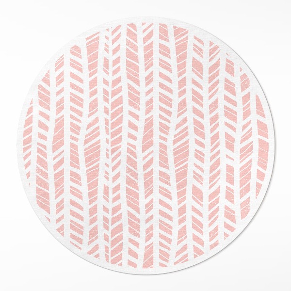 Vinyl vloerkleed rond Indiaas patroon pastel boho