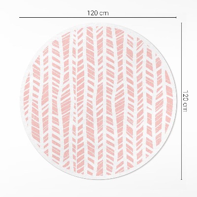 Vinyl vloerkleed rond Indiaas patroon pastel boho