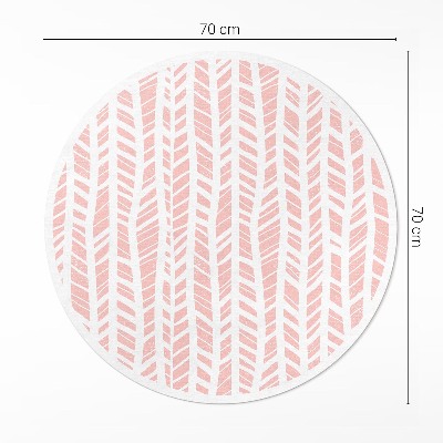 Vinyl vloerkleed rond Indiaas patroon pastel boho