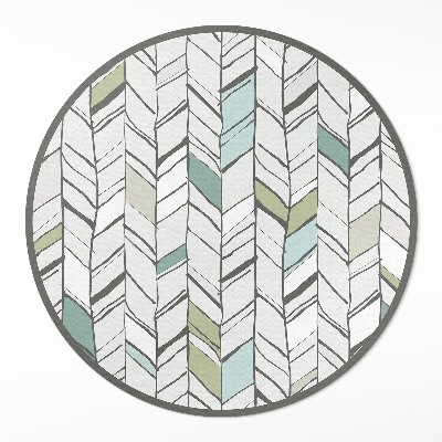 Pvc mat rond Abstracte visgraatillustratie in Native American-stijl