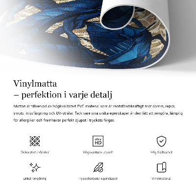 Pvc mat rond Abstracte visgraatillustratie in Native American-stijl