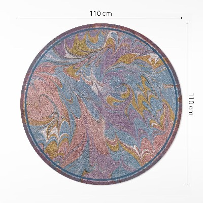 Vinyl vloerkleed rond Abstracte compositie