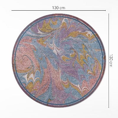 Vinyl vloerkleed rond Abstracte compositie