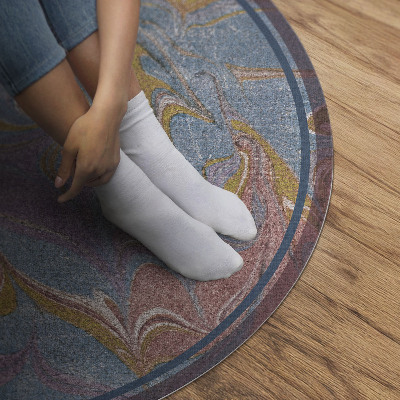 Vinyl vloerkleed rond Abstracte compositie