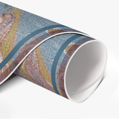 Vinyl vloerkleed rond Abstracte compositie