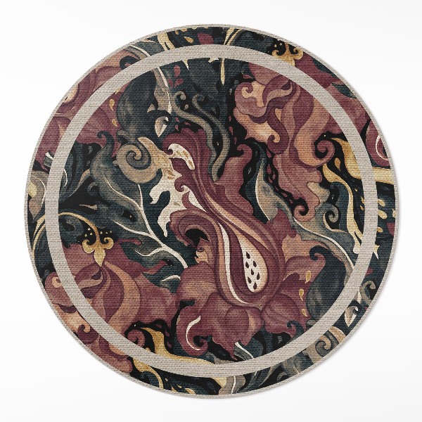 Pvc mat rond Aquarel bloemenabstractie