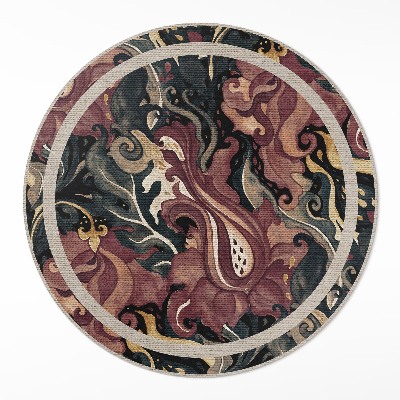 Pvc mat rond Aquarel bloemenabstractie