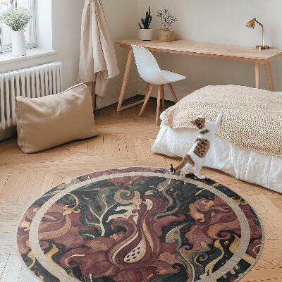 Pvc mat rond Aquarel bloemenabstractie