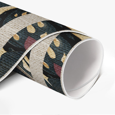 Pvc mat rond Aquarel bloemenabstractie