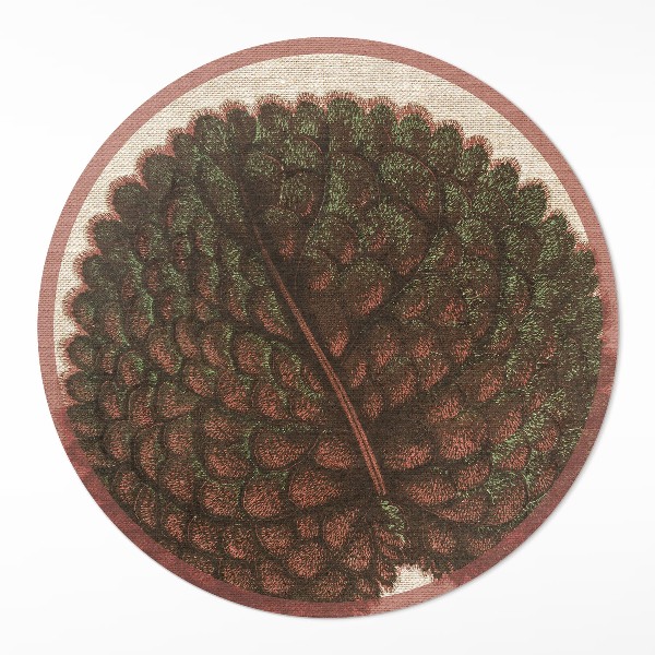 Vinyl vloerkleed rond Artistiek blad