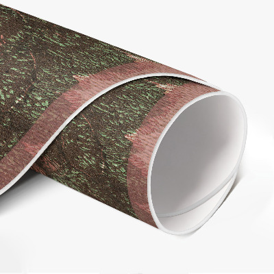 Vinyl vloerkleed rond Artistiek blad