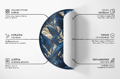 Vinyl vloerkleed rond Artistiek blad