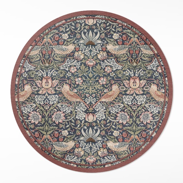 Vinyl vloerkleed rond De aardbeiendief van William Morris