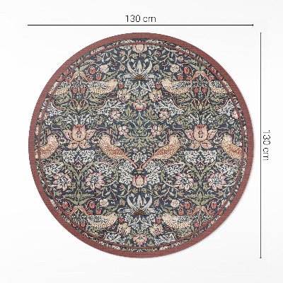 Vinyl vloerkleed rond De aardbeiendief van William Morris