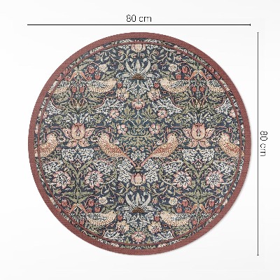 Vinyl vloerkleed rond De aardbeiendief van William Morris