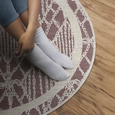 Pvc mat rond Regelmatig kantpatroon