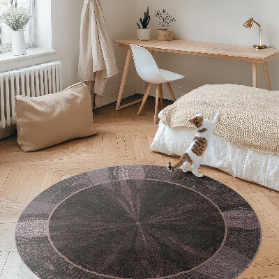Vinyl vloerkleed rond Abstracte stofimitatie