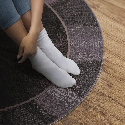 Vinyl vloerkleed rond Abstracte stofimitatie