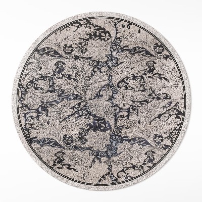 Rond pvc tapijt Abstracte prachtige bloemen