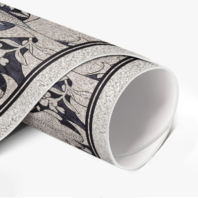 Rond pvc tapijt Abstracte prachtige bloemen