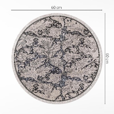 Rond pvc tapijt Abstracte prachtige bloemen