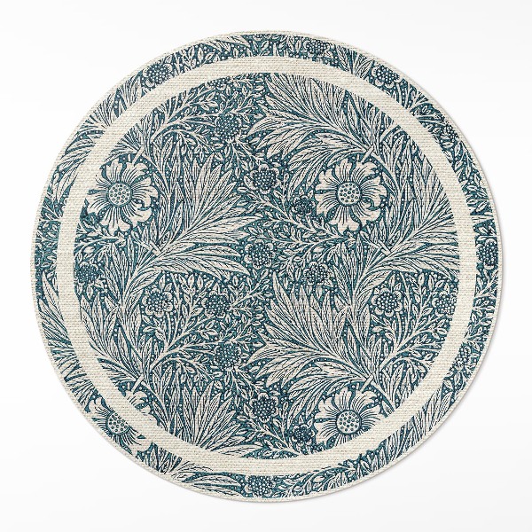 Vinyl vloerkleed rond William Morris Bloemen