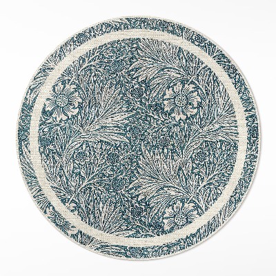 Vinyl vloerkleed rond William Morris Bloemen