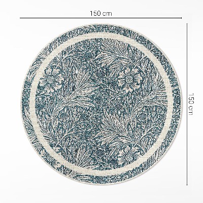 Vinyl vloerkleed rond William Morris Bloemen