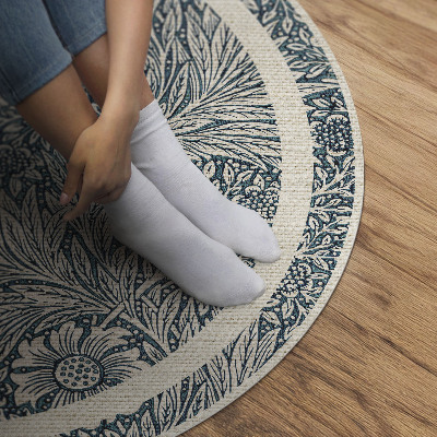 Vinyl vloerkleed rond William Morris Bloemen