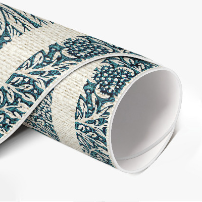 Vinyl vloerkleed rond William Morris Bloemen