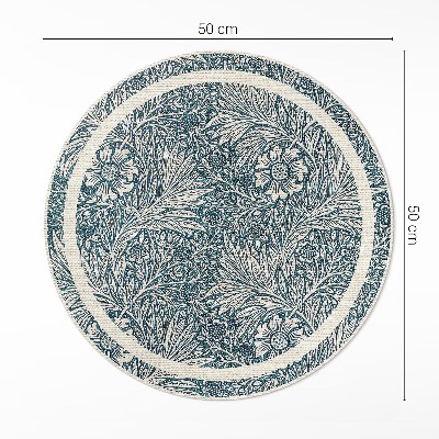 Vinyl vloerkleed rond William Morris Bloemen