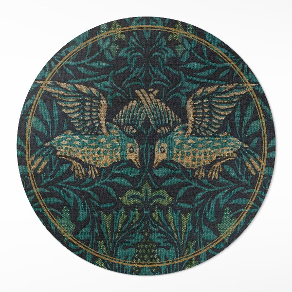 Pvc mat rond Vogels van William Morris