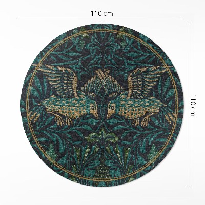 Pvc mat rond Vogels van William Morris