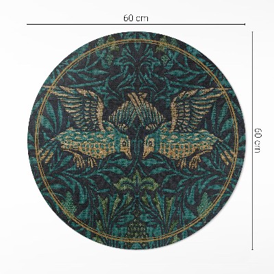 Pvc mat rond Vogels van William Morris