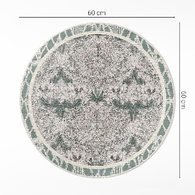 Vinyl vloerkleed rond Kamperfoeliebloem door William Morris