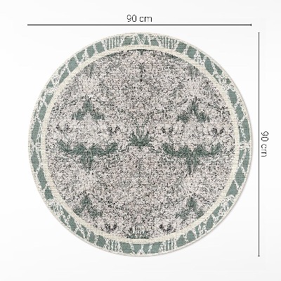 Vinyl vloerkleed rond Kamperfoeliebloem door William Morris