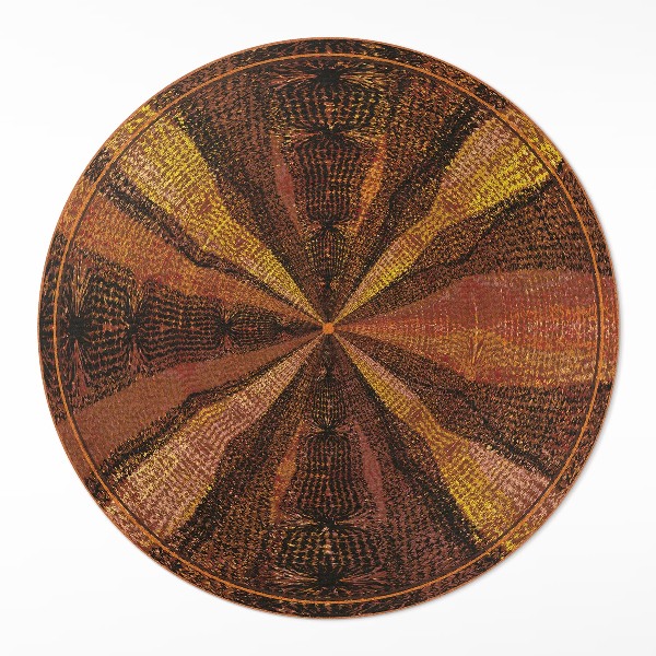 Pvc mat rond Imitatiestof abstract patroon