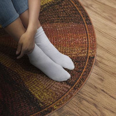 Pvc mat rond Imitatiestof abstract patroon