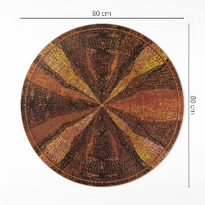 Pvc mat rond Imitatiestof abstract patroon