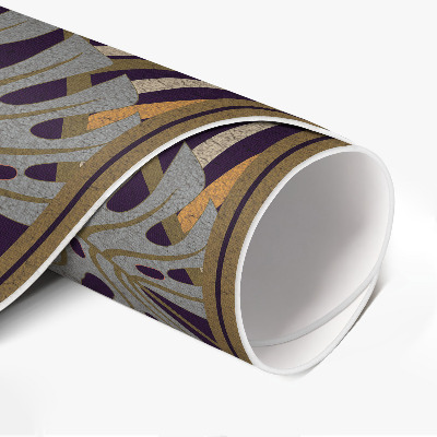 Vinyl vloerkleed rond Papegaaien en Monstera-bladeren